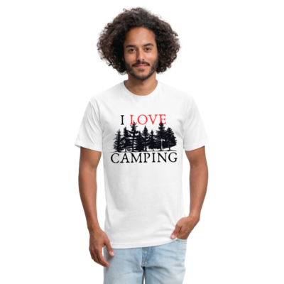 I Love Camping Fitted Cotton/Poly T-Shirt by Next Level - Image 2